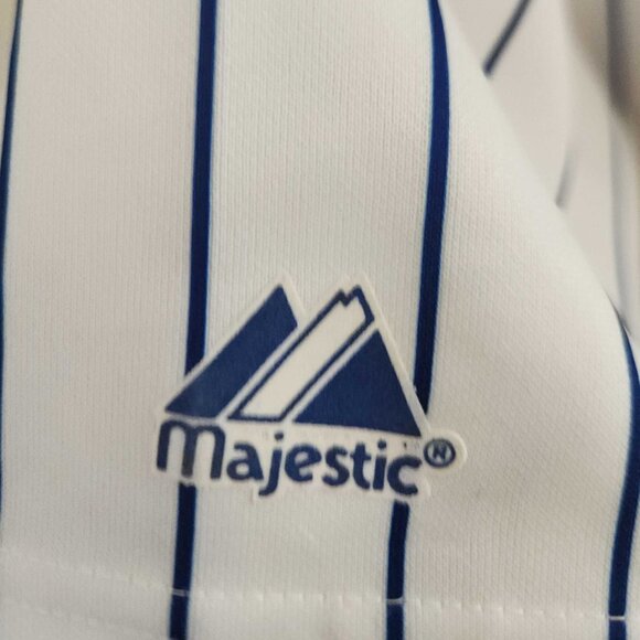 CHICAGO CUBS KERRY WOOD WHITE PINSTRIPE #34 MLB JERSEY -Size Small - Picture 7 of 8